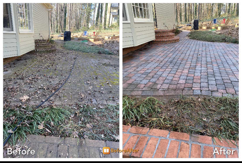 Soft Washed Brick Patio